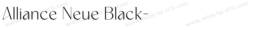 Alliance Neue Black字体转换